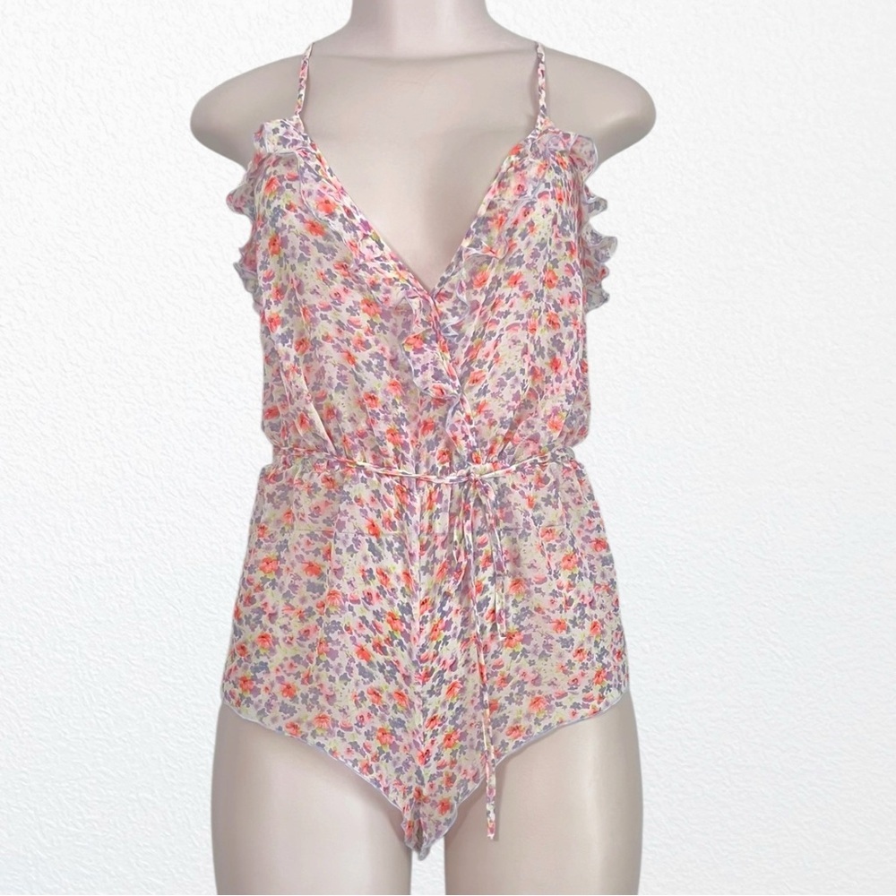 Victoria’s Secret Teddy Romper Ditzy Floral SZ S